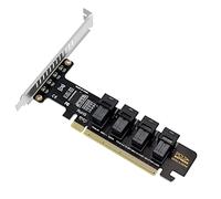 Cpolebev NGFF PCI-E 16X à 4 Ports U.2 NVME Carte D'Extension DiviséE SFF-8639/8643 NVME PCIE SSD Adaptateur pour Carte MèRe SSD