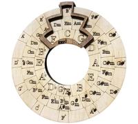 Cpolebev Notes Instruments de Musique Facile à Transporter Roue D'Accords Éducative Outil de Mélodie en Bois Auteurs-Compositeurs Guitare pour Musiciens Installation Facile Facile à Utiliser
