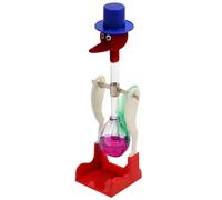 Cpolebev Oiseau à Boire Transparent avec Mouvement Perpétuel Fluide, Boisson D'Équilibre, Oiseau d'eau, Éducatifs Non-Stop pour Enfants, E