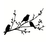 Cpolebev Oiseau Cadeau de Pendaison de Pendaison de Pendaison sur Une Branche en Métal Art Mural Rustique Décor Mural Arbre