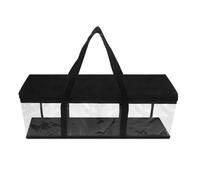 Cpolebev Organisateur de Chapeaux avec Poignées de Transport Rangement de Chapeau Transparent Sac de Rangement de Chapeau Large pour Support de Casquettes de Baseball Voyage à Domicile,B
