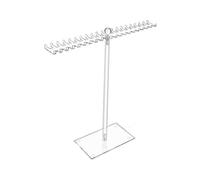 Cpolebev Organisateur de Collier en Acrylique, Support de Collier Transparent, Présentoir pour Organisateur de avec Crochets Bilatéraux