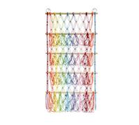 Cpolebev Organisateur Mural en Peluche pour Animaux en Peluche, Filet pour Hamac, Rangement de en Peluche, Style Boho, Macramé, Multicolore