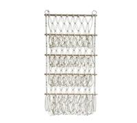 Cpolebev Organisateur Mural en Peluche pour Animaux en Peluche, Filet pour Hamac, Rangement de en Peluche, Style Boho, Macramé, Blanc