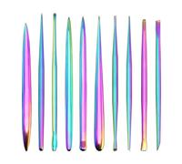 Cpolebev Outil de Sculpture en Argile de Poterie Colorée en Acier Inoxydable, Outil de Gaufrage en Argile, Outils de Sculpture en Argile Polymère, Facile à Installer, Facile à Utiliser