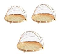 Cpolebev Panier Anti-Insectes et Poussière, Panier- Tissé à Main Idéal | Polyvalent et élégant, ce panier offre rangement et présentation soignés pour -bouches, pains et fruits.