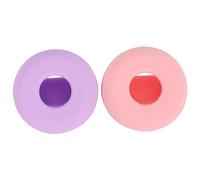 Cpolebev (Paquet de 2,éTui en Silicone pour Collier Animaux pour Airtags,éTui Anti-Perte pour éTiquette d'air, Support Boucle pour Animaux de Compagnie Violet + Rose