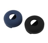 Cpolebev (Paquet de 2,éTui en Silicone pour Collier Animaux pour Airtags, éTui Anti-Perte pour éTiquette d'air,Support Boucle pour Animaux de Compagnie Noir + Bleu