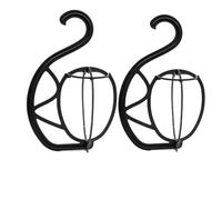 Cpolebev Paquet de 2 Porte-Perruque Support de Perruque Suspendu Portable, Support de Cintre de Perruque pour Plusieurs Perruques et Chapeaux Porte-Perruque Pliable
