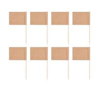 Cpolebev Paquet de 200 Drapeaux de Cure-Dents Vierges Drapeau en Papier Kraft Choisit des Marqueurs de Fromage pour Cupcake, Nourriture, Fruits,Les DéCorations de FêTe