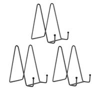 Cpolebev Paquet de 3 Grands Supports de Plaque - Supports de Plaque de 10 Pouces de Hauteur pour Affichage - Support de Cadre Photo en Métal - Grand Support de Chevalet