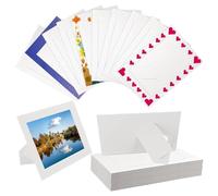 Cpolebev Paquet de 30 Cadres Photo en Papier sur Pied, Cadres Photo en Carton Blanc pour Photos de 4 X 6 Pouces, avec Chevalet, Cadre de Bricolage