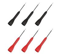 Cpolebev Paquet de 6 Sondes de Test à Aiguille de 2 Mm, Test MultimèTre Non Destructif 600 V/10 une pour Fils Tl71 Tl75-3 Noirs et 3 Rouges