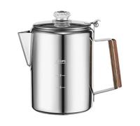 Cpolebev Percolateurs à Café pour Le Camping, Cafetière Percolateur en Acier Inoxydable, Cafetière à L'Extérieur 9 Tasses
