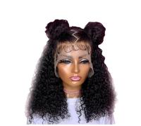 Cpolebev Perruque Courte Bouclée Perruque Bouclée Lace Front Perruque Femmes Pré-Tirées Boucles Brésiliennes Lace Front Perruque