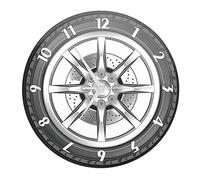 Cpolebev Personnalisé Votre Nom de Garage Voiture Service RéParation Garage Acrylique Horloge Murale Pneu Roue Auto Montre MéCanicien Voiture Atelier DéCor