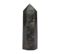 Cpolebev Pierre de Lune Colonne de Cristal Labradorite Quartz ObéLisque Colonne de Cristal Point Pierre de GuéRison DéCor à 5-6 Cm