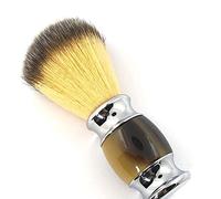 Cpolebev Pinceau de Rasage SynthéTique avec PoignéE en RéSine, Brosse de Voyage, Bien Moussant avec CrèMe de Savon à Raser pour Rasage Humide
