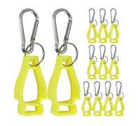 Cpolebev Pinces à pour Porte- de Travail Clip de Ceinture à avec Mousquetons en MéTal pour Travailleur de la Construction (Jaune)