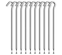 Cpolebev Piquets de 10 PièCes avec Crochets, Piquets de de Camping pour Les Voyages en Plein Air, Piquets de Sol pour Le Camping en Plein Air