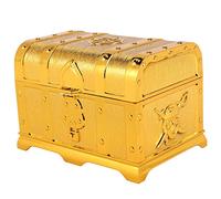 Cpolebev Pirate Coffre au DéCoratif Coffre Gardez Le Saké BoîTe Une Coffrets Une TréSors en Plastique la DéCoration de FêTe Grande Taille Galvanoplastie d'or