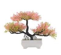 Cpolebev Plantes Artificielles Bonsaï Arbre Pot Faux Plante Fleurs en Pot Faux Bonsaï pour Maison Chambre Table HôTel Jardin DéCor A