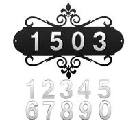 Cpolebev Plaques D'Adresse de Maison, Panneau D'Adresse, Numéro de Boîte Aux Lettres, Panneaux D'Adresse Personnalisés pour Maison, Hôtel, Bureau, Jardin, Installation Facile, Facile à Utilis