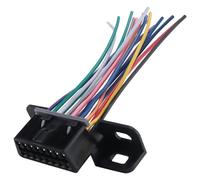 Cpolebev Plein 16 Broches J1962F OBD2 à Mâle Bricolage Adaptateur de Harnais Fixe Connecteur Prise Câble de Port de Tableau de Bord