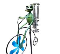 Cpolebev Pluviomètre, Capacité de 7 Pouces, Pluviomètre en Verre pour Extérieur - Pluviomètre Amovible avec Piquet en Métal en Forme de L pour Jardin