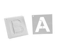 Cpolebev Pochoirs de Lettres pour la Peinture sur Bois 36 PièCes SéRies Pochoirs de Lettres et de Chiffres ModèLes de Polices RéUtilisables pour la DéCoration Artisanale