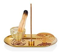 Cpolebev Porte-Encens 4 Pièces, Brûleur D'Encens pour Bâtons D'Encens/Encens en Bobine/Cônes D'Encens, pour Salle de Méditation et de Yoga
