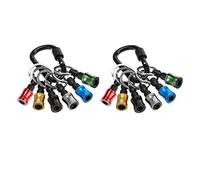 Cpolebev Porte-Foret 1/4 Pouces Tige Hexagonale Porte-CléS Barre D'Extension en Alliage D'Aluminium MagnéTique Pivot Tournevis Ensemble de Supports