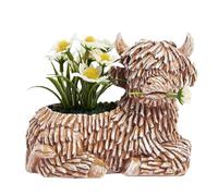 Cpolebev Pot de Plante de Jardinière de Bétail de Plateau pour la Décoration de Jardin à, Cadeaux de Pendaison de Crémaillère pour Les Amateurs de Vaches, Forme de Bétail de Plateau Facile à