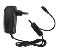 Cpolebev pour Framboise Alimentation Pi 4B 5V 3A Type-C Adaptateur Secteur avec Interrupteur on/Off Chargeur USB-C Prise UE