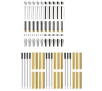 Cpolebev Premium pour les Kits de Stylo à Bois de Bois 10 Pack - Titanium-Slimline Rollerball Supply Twist Ensemble avec des Accessoires de Tour
