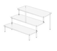 Cpolebev Présentoir en Acrylique Support D'Étagère en Acrylique Transparent pour Présentoirs Alimentaires
