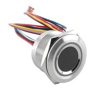 Cpolebev R503 Circulaire Rond RVB Anneau Indicateur LED ContrôLe DC3.3V MX1.0-6Pin Capacitif Module D'Empreintes Digitales Capteur Scanner, 19Mm