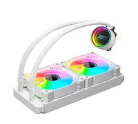 Cpolebev Radiateur de Processeur Numérique Intégré à Affichage de Température, Refroidissement par Eau avec Affichage Numérique, Ventilateur de CPU et 240mm ARGB PWM pour Refroidissement par Eau D'Ord