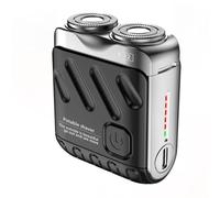 Cpolebev Rasoir à Barbe, Rasoir Électrique Rechargeable, Coupe Magnétique à Double Anneau, Mini Rasoir Électrique de Voyage, Noir