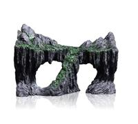 Cpolebev Résine -Décoration D'Aquarium Réservoir de Poissons Simulé Ornement de Montagne Grotte de Roches pour Le Repos des Poissons Cacher la Race de,A