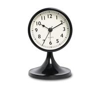 Cpolebev Réveil Rond en Métal Nordique, Horloge de Table Silencieuse Vintage, Horloge Veilleuse de Chevet D'Étudiant, Décoration de Chambre, Décoration Intérieure A
