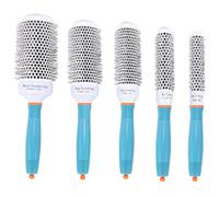 Cpolebev Rouleau Peigne Professionnel 5 Taille Brosses de Coiffure Cheveux RéSistant à Haute TempéRature Ronde Peigne Cheveux Coiffant Outil Brosse à Cheveux