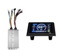Cpolebev S966 Compteur D'Affichage LCD de Vélo Électrique + 48 V-72 V/60 A 18 Tubes Contrôleur à Onde Sinusoïdale E Scooter Panneau LCD pour Montagne EBike ABS 1 Ensemble