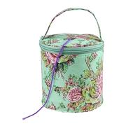 Cpolebev Sac de Rangement Quotidien pour, Sac Tissé Rond, Petite Taille, Organisateur de Projets de Tricot pour Fils, Sac de Rangement à Fermeture Éclair C