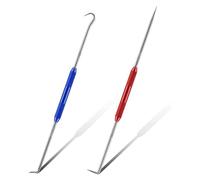 Cpolebev Scriber à Double Pointe, 2 Crochets à Outil à Rayer en MéTal et Outil de Marquage à 45 DegréS à 90 DegréS pour Les Machinistes, Techniciens