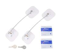 Cpolebev Serrure de RéFrigéRateur, Mini-Serrure de RéFrigéRateur avec Clé pour Adultes, Serrure pour RéFrigéRateur, Porte D'Armoire (Blanc Paquet de 2)