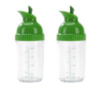 Cpolebev Shaker à Vinaigrette 200 ML Étanche, 2-Pack Compact 5,5x17 cm | Compact 5,5x17 cm, se range facilement dans le tiroir et accompagne vos salades avec précision et facilite les sauces maison