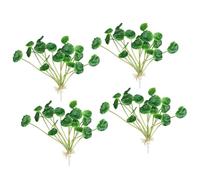 Cpolebev Simulation Plante Feuilles de Pommetier Petites Feuilles de Lotus Cuivre Pièce de Monnaie Herbe Argent Herbe Petits Bonsaï Fleurs Artificielles