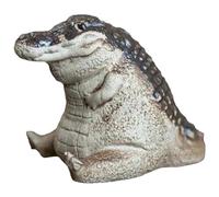 Cpolebev Statue D'Alligator Ornement Résine Décor Ornements Thé Animal de Compagnie Alligator Statue Jardin Animaux Figurine