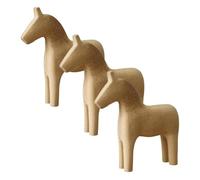 Cpolebev Statue de Cheval en Bois Vierge - 3 Figurines Non Finies à Peindre | Parfait cadeau fait main pour anniversaires, ce kit de en bois vierges à peindre offre une expérience mémorable.